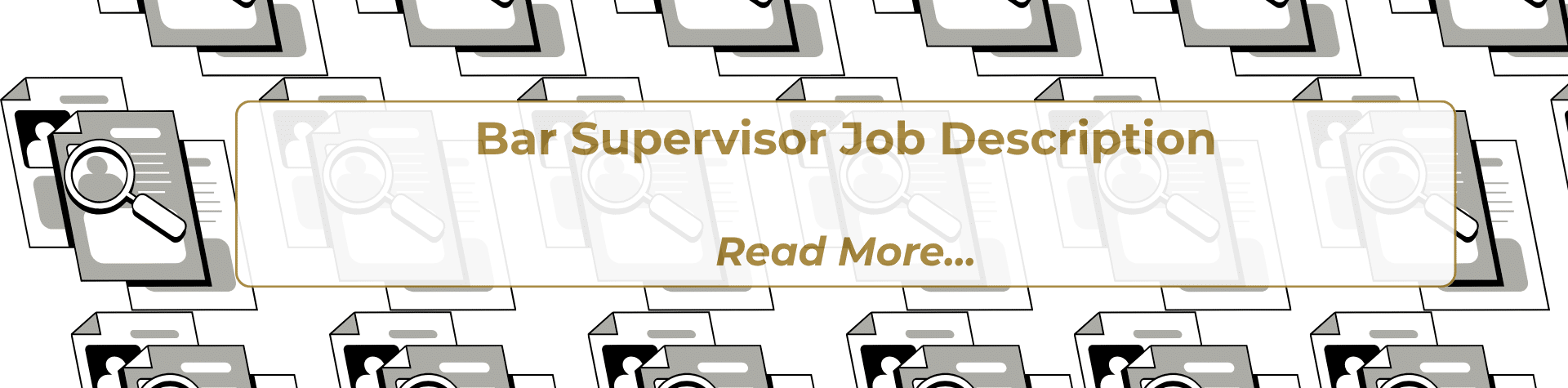 Bar Supervisor Job Description